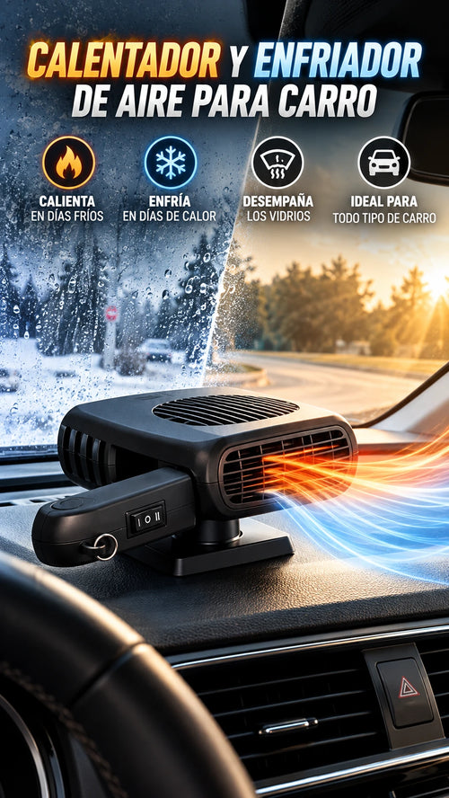 Calentador y enfriador de aire para carro — nuevo hero con calor, ventilación y desempañado