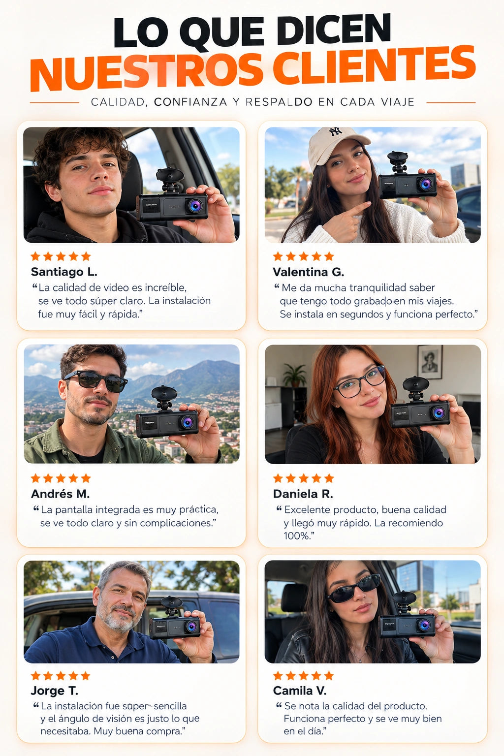 Comentarios sobre la Cámara para auto