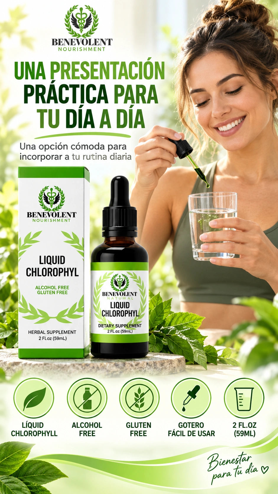 Beneficios de Clorofila Líquida