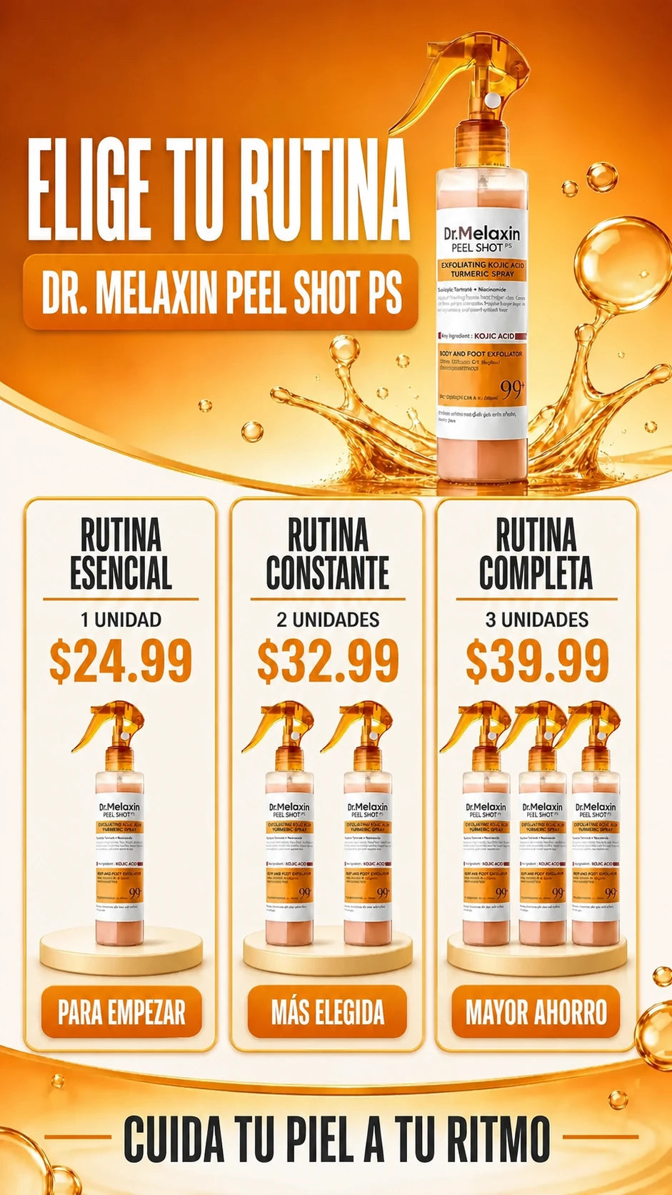 Opciones y precios de Dr. Melaxin